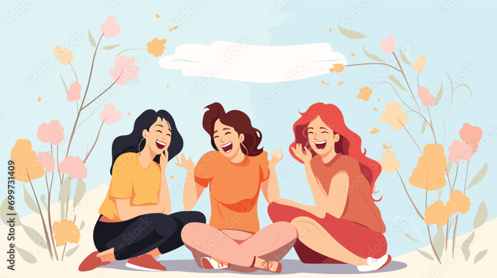 true friendship by illustrating a moment of pure joy and laughter. Showcase friends sharing a light-hearted moment, whether through shared jokes, funny memories