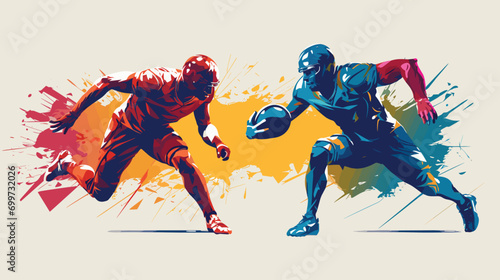 sportsmanship in a vector art piece showcasing players overcoming challenges, supporting teammates, and displaying fair play on the field.
