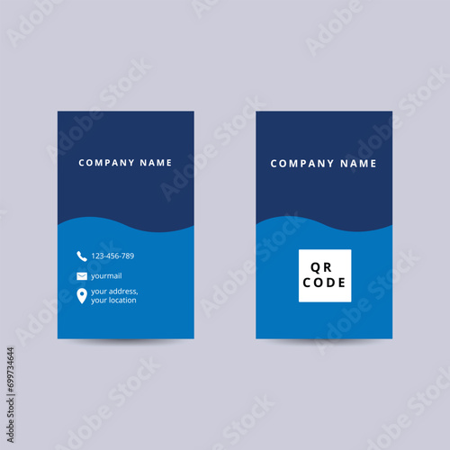 Vertical Business Card Print Template

