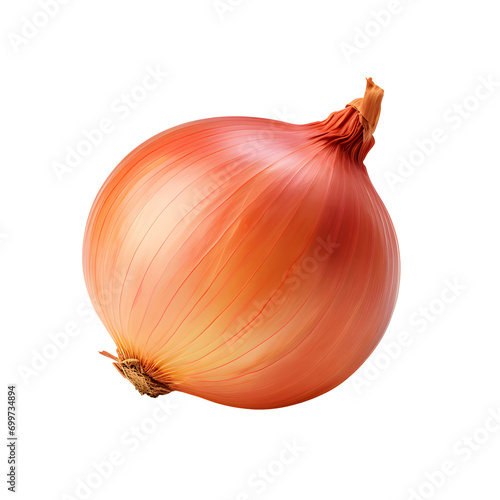 Red and gold onion on png background. photo