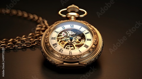 An intricately designed model resembling an antique pocket watch, a miniature symbol of timeless charm. Vintage representation, intricate model, collector's gem, horological legacy. Generated by AI.