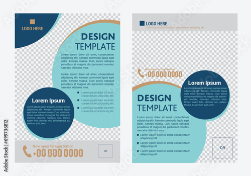 Business flyer template design. Business flyer layout  brochure  magazine  simple