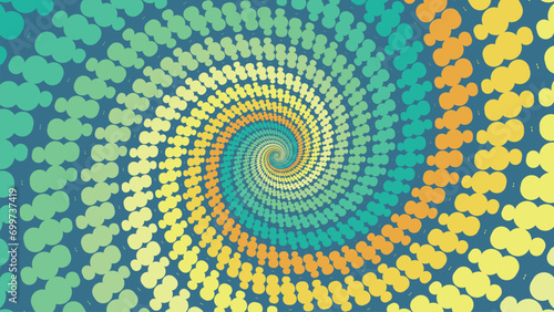 Abstarct deep space round spiral vortex style background.