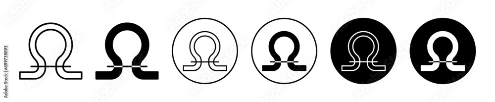 Tubal ligation tube block surgery flat icon vector illustration design set logo Tubal ligation tube block surgery flat icon vector illustration design set logo