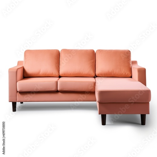 Sectional sofa peach