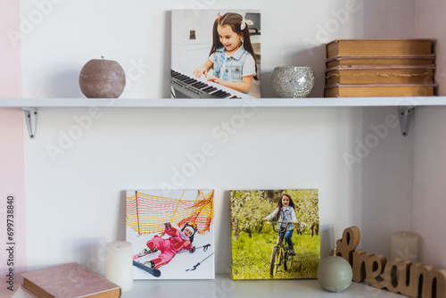 Canvas print. Photo with gallery wrap method of canvas stretching on stretcher bar. Interior decor