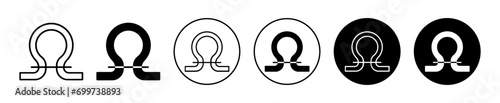 Tubal ligation tube block surgery flat icon vector illustration design set logo photo