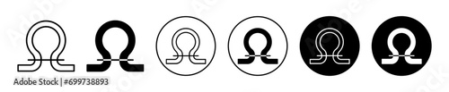 Tubal ligation tube block surgery flat icon vector illustration design set logo