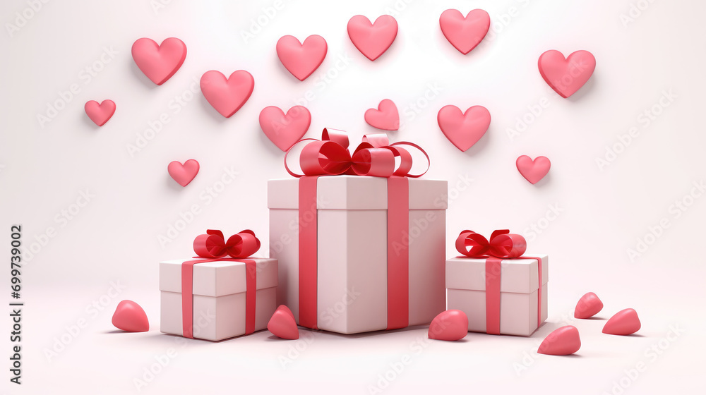 Valentine's Day theme background with copy space.
