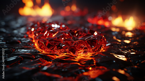 close up of burning fire photo