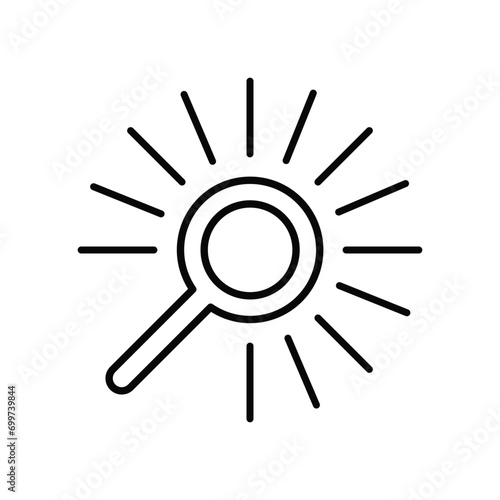 Search idea, creativity, find creativity icon