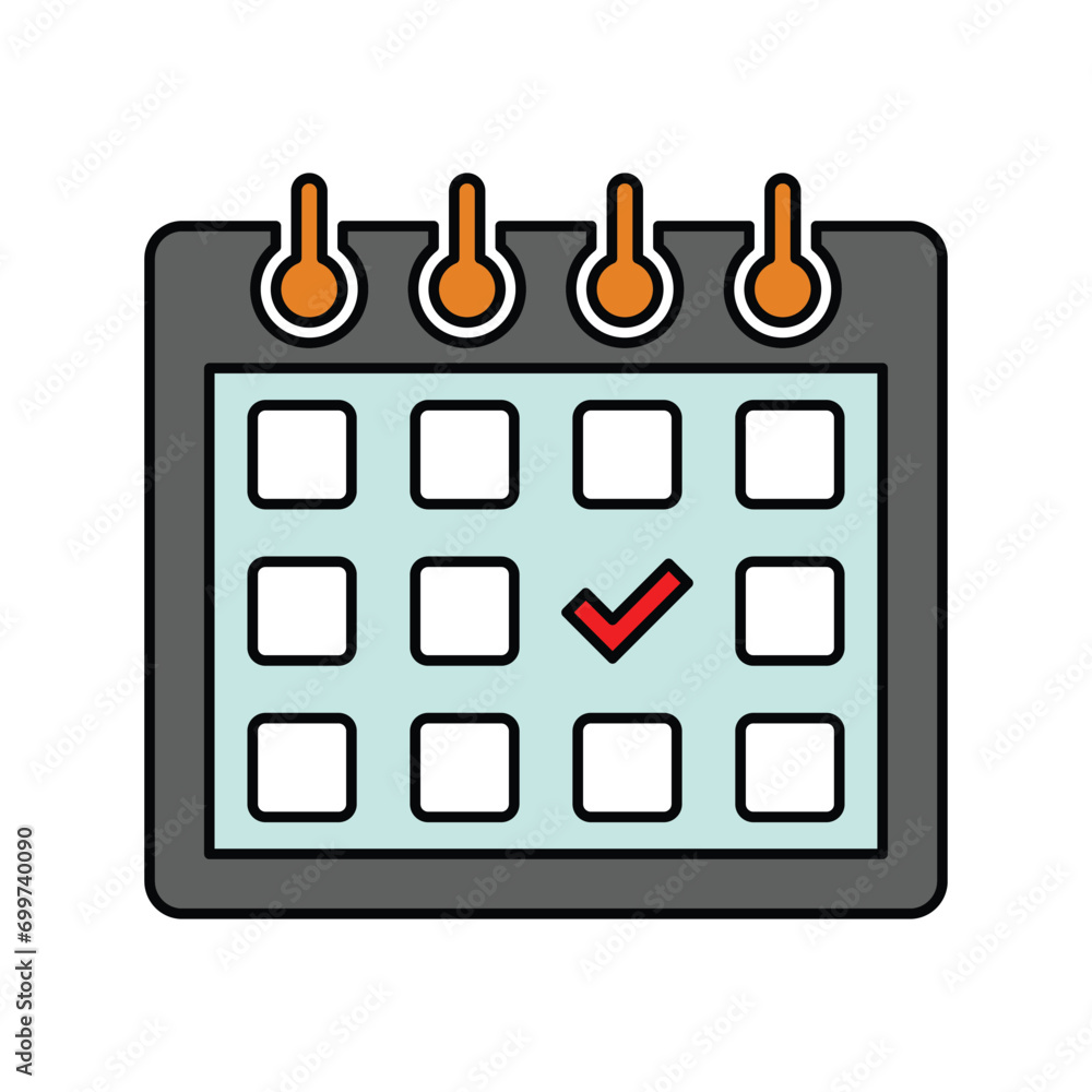 Schedule, date, appointment color icon Schedule, date, appointment color icon