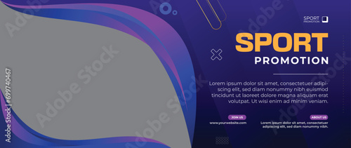 Blue sport promotion banner design