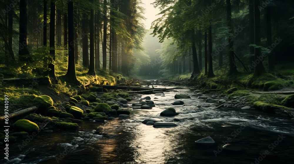 Obraz premium Wildlife sanctuary with endangered species, natural habitat, conservationists caring for animals, 8K