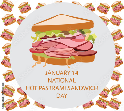 national hot pastrami sandwich day is celebrated every year on 14 January.

