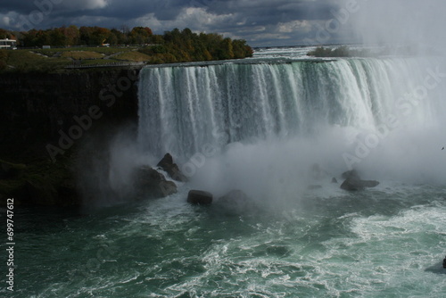 Niagara s mighty force of nature. A strange place  wonderful images created by the waves of Niagara in Canada.