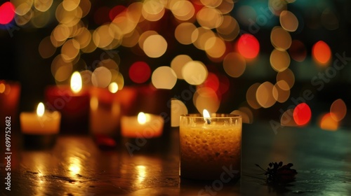 Candle Light Bokeh  The soft glow of candlelight blur background