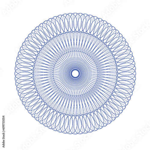 Blue Monochrome elegant circular