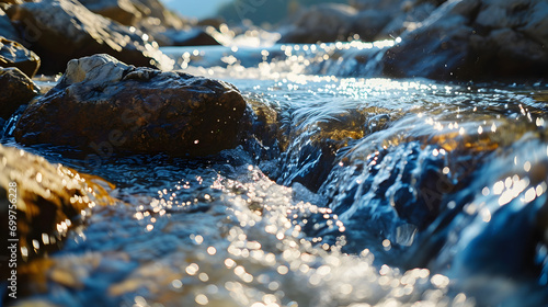 water flow in the river