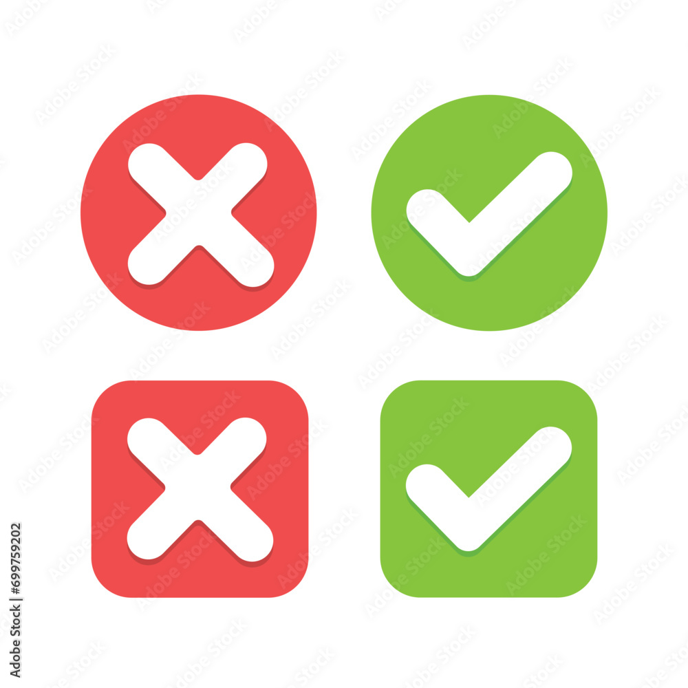 True and False, vote, Choose, Accept and Reject Icon Vector Graphic True and False, vote, Choose, Accept and Reject Icon Vector Graphic