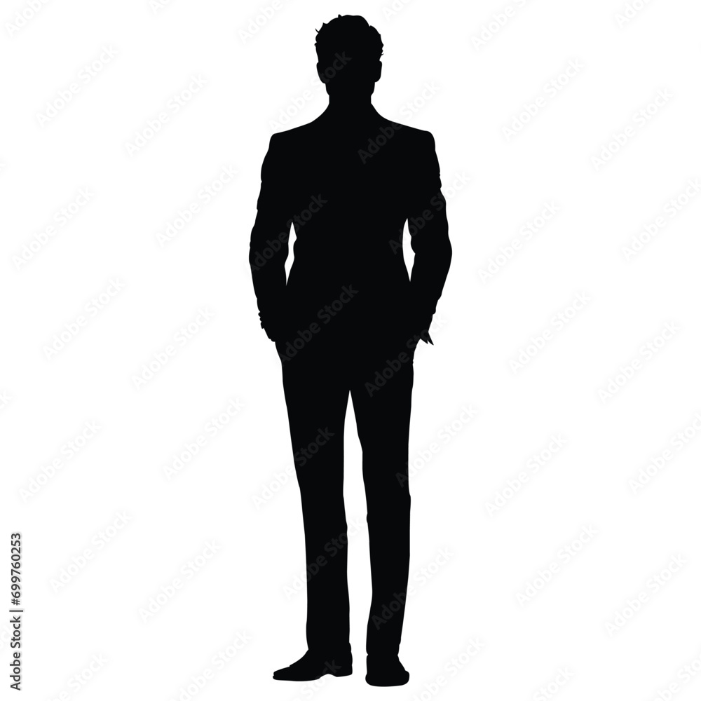 Fototapeta premium silhouette of a young handsome person