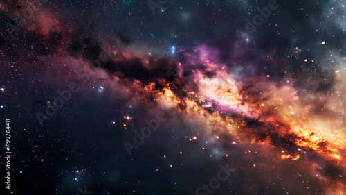 beautiful photo of outer space highlighting the stars, galaxy, nebula, and milky way, space photography, galaxy far away concept