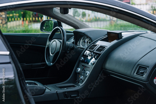 Interior of a sports car. © karrastock