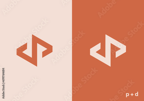 PD template vector, PD  logo template, logo. PD Letter,  DP logo mark, PD template elements, DP eps