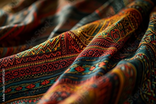 : Organic tribal patterns growing like vines, weaving through the fabric of an unseen natural world