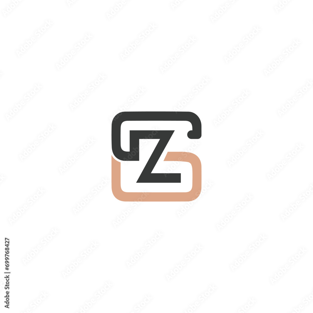 Alphabet Initials logo ZG, GZ, Z and G Alphabet Initials logo ZG, GZ, Z and G