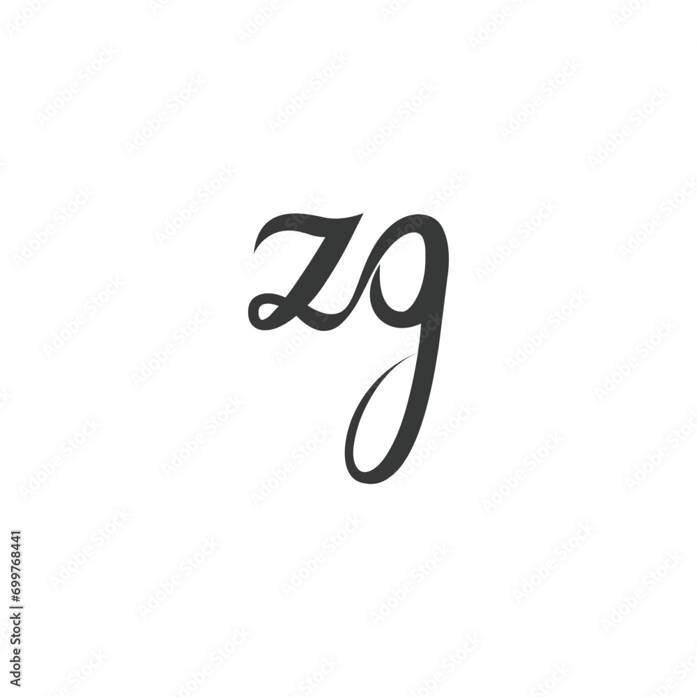 Alphabet Initials logo ZG, GZ, Z and G Alphabet Initials logo ZG, GZ, Z and G