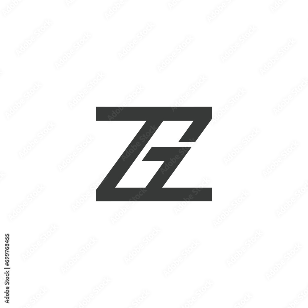 Alphabet Initials logo ZG, GZ, Z and G Alphabet Initials logo ZG, GZ, Z and G