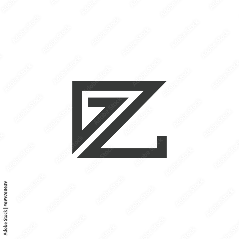 Alphabet Initials logo ZG, GZ, Z and G Alphabet Initials logo ZG, GZ, Z and G