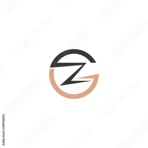 Alphabet Initials logo ZG, GZ, Z and G