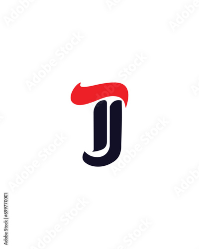 Minimal TJ logo. Icon of a JT letter on a luxury background. Logo idea based on the TJ monogram