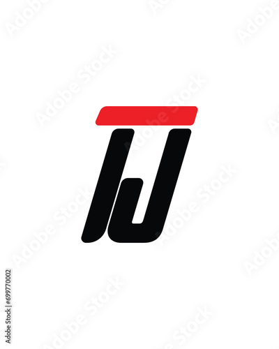 Minimal TJ logo. Icon of a JT letter on a luxury background. Logo idea based on the TJ monogram