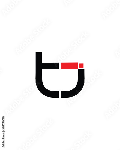 Minimal TJ logo. Icon of a JT letter on a luxury background. Logo idea based on the TJ monogram