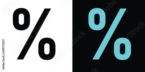percentages icon vector