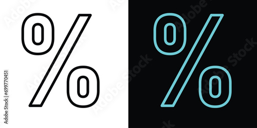 percentages icon vector