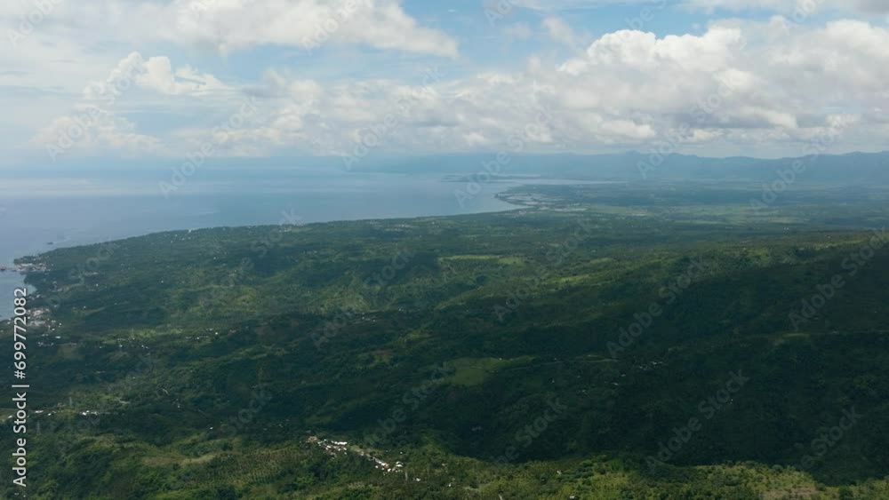 Coastline of Negros Island with towns and farmland. Philippines. Coastline of Negros Island with towns and farmland. Philippines.