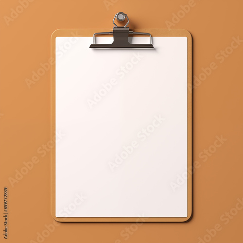empty clipboard placed on a solid background © Abdul