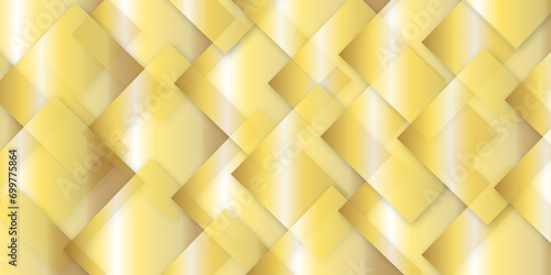 Soft golden abstract design geometric golden texture decoration background .Geometric background with squares in bright light with soft shadows texture .