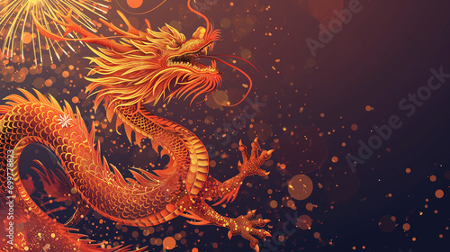 Chinese New Year 2024 Year of the Dragon Background