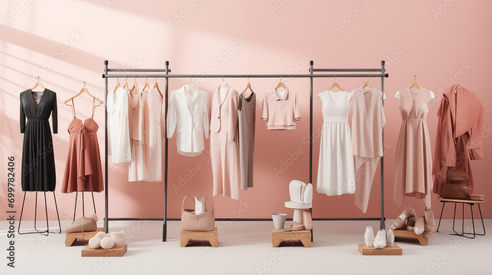 mockups of a clean fashion popup