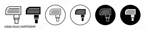 golf Putter club line icon vector symbol set design