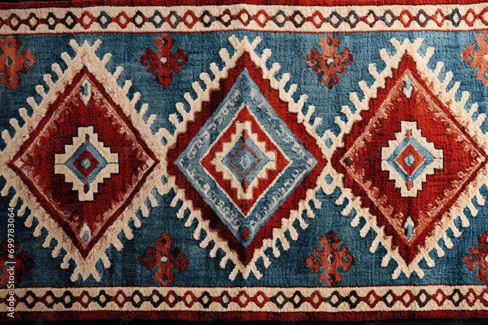 Illustrated Persian carpet original design, tribal texture. Turkish carpet pattern