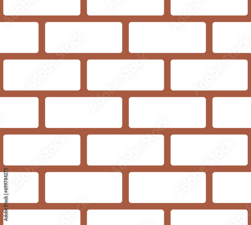 Brick wall. Seamless pattern of red brick wall. Symbol of construction or repair.