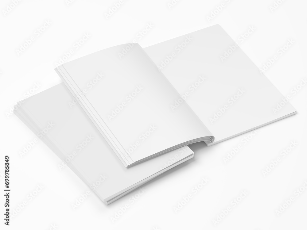 Open magazine with a glued binding. Vertical A4 format. Open magazine with a glued binding. Vertical A4 format.