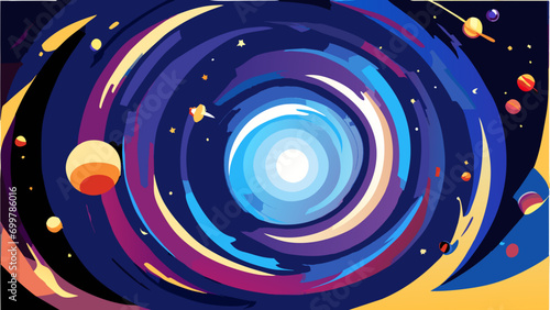 Galaxy and stars vektor icon illustation