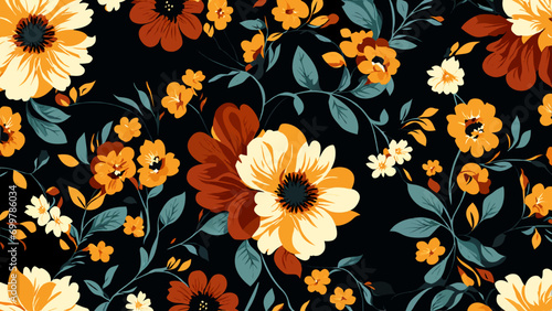 Vintage floral pattern vektor icon illustation